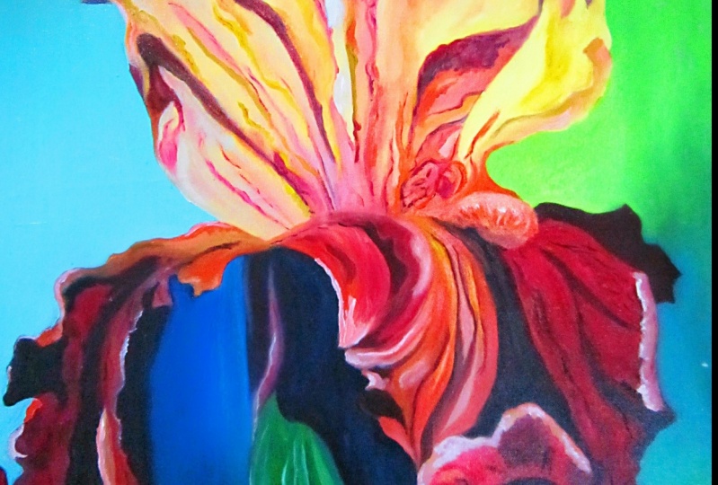 Easy & loose watercolor iris