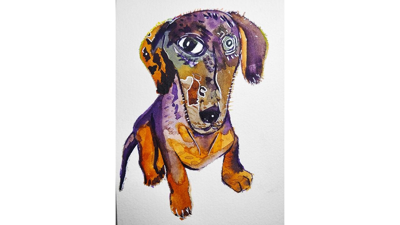 Quirky Sausage Dog - student project