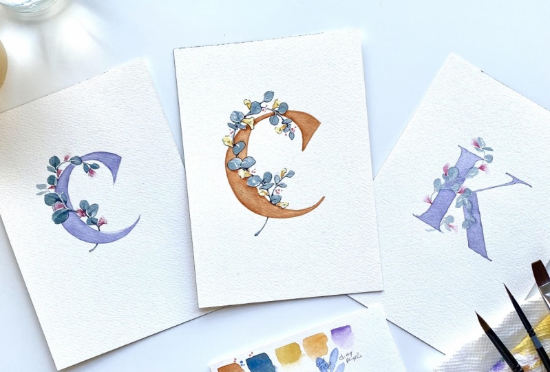 Eucalyptus Initials