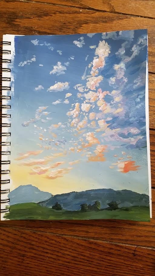 Sunset sky - student project