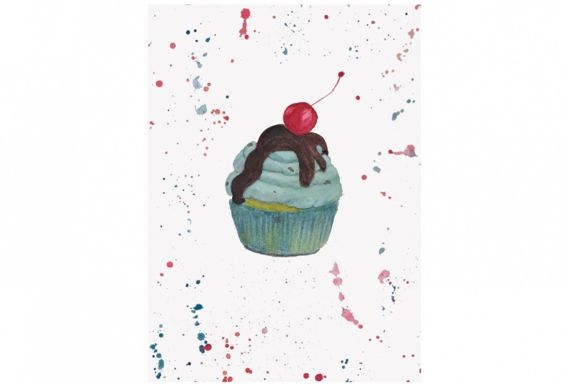 Chocolate Mint Cupcake
