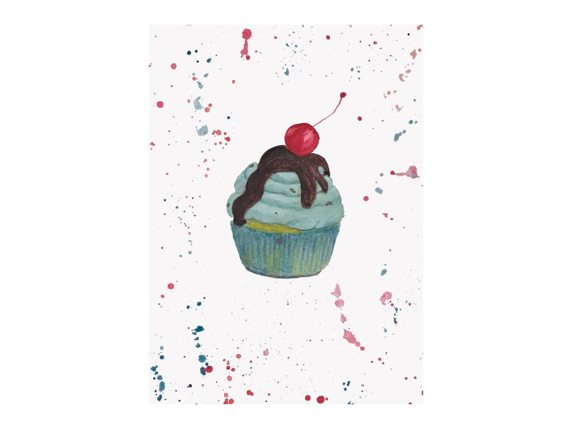 Chocolate Mint Cupcake - student project