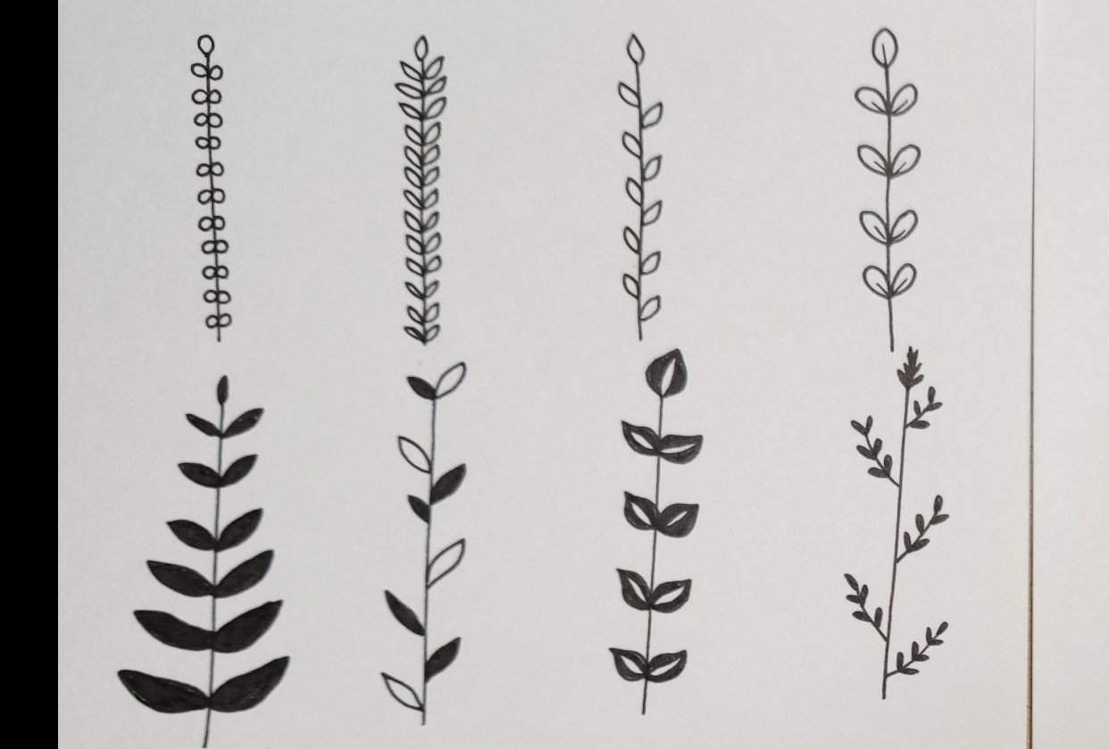 Ink leaves Reference Sheet - student project