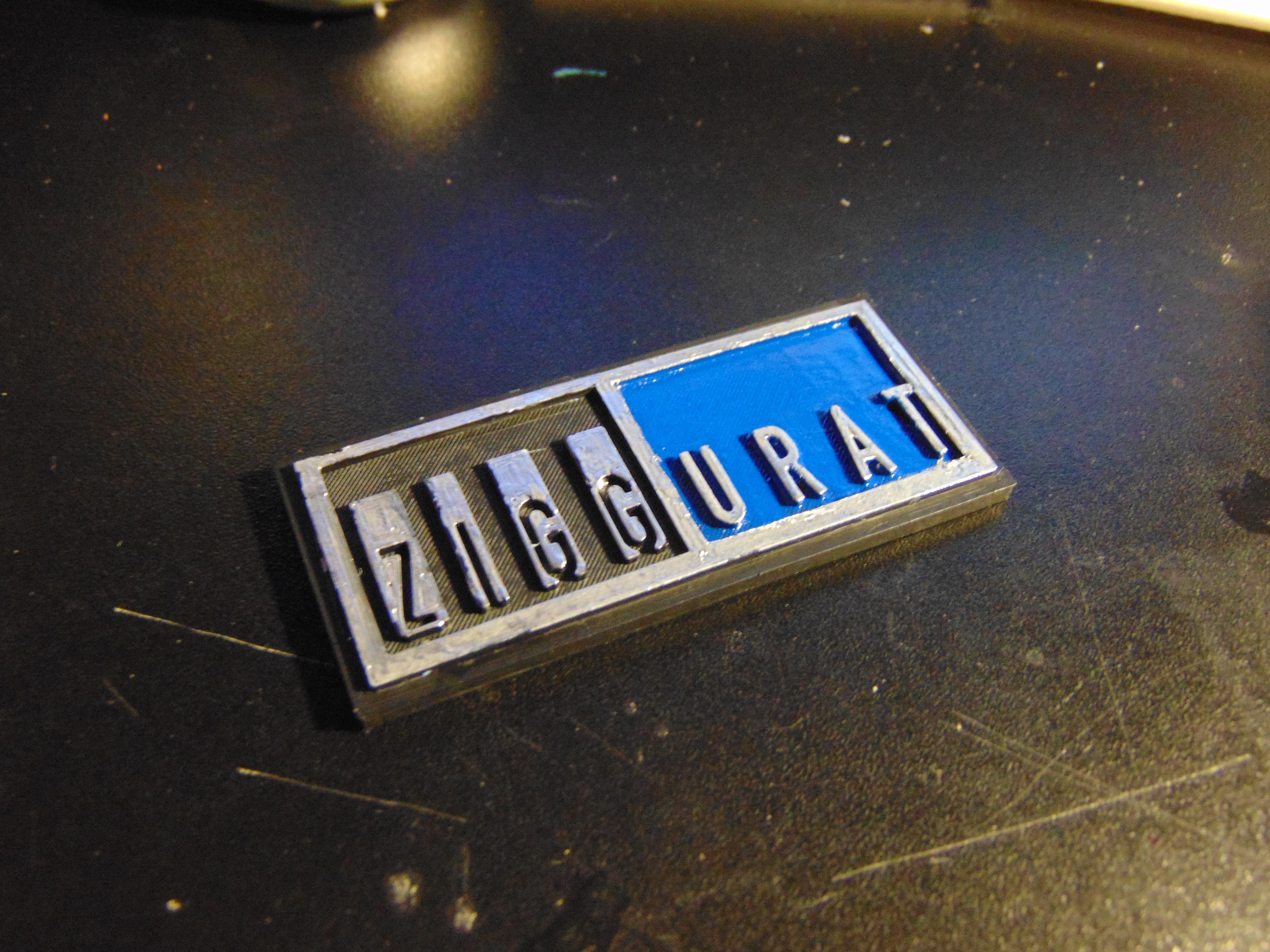 Retro style PC case badge - student project
