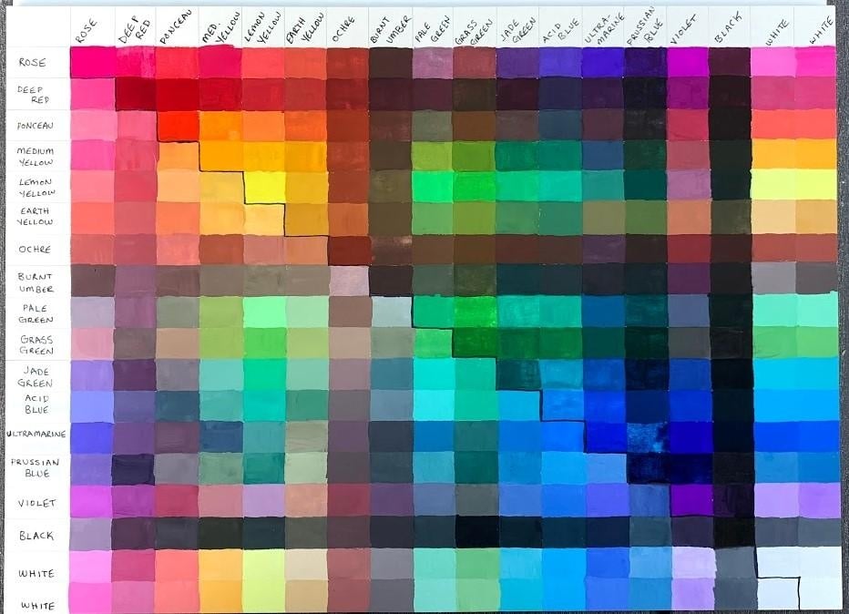 324 Gouache Swatches - student project