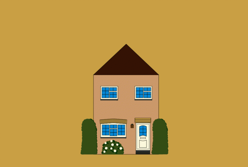 Fake 3D House and Fruit Bowl