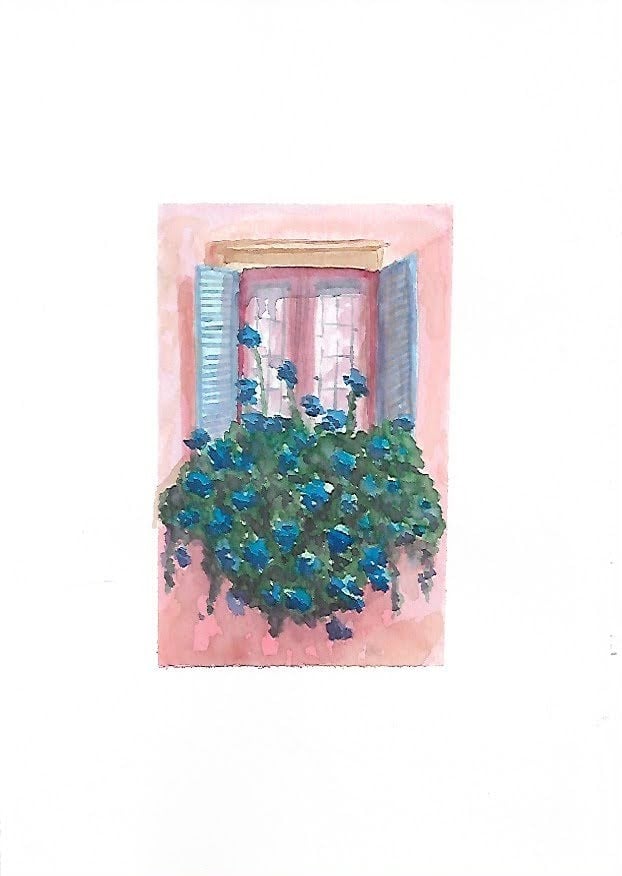 Window with flowers - student project