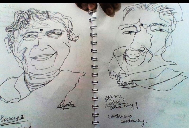 Continuous contouring of a face