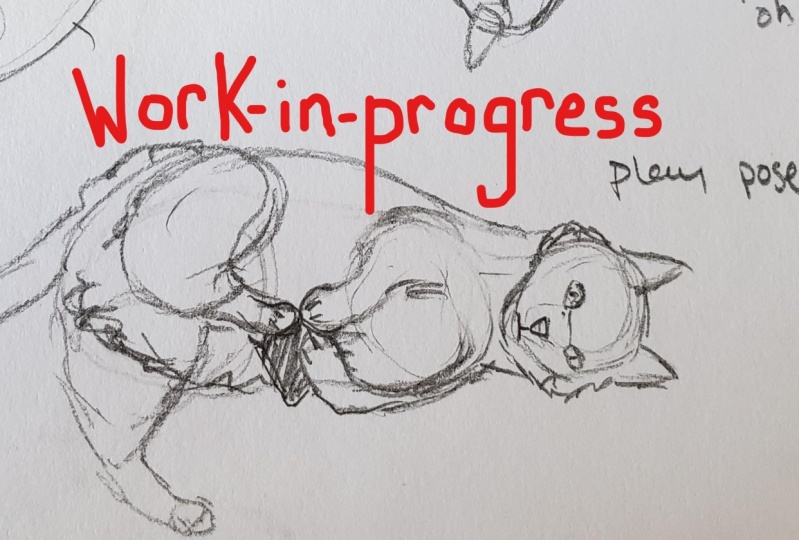 Kitty Watercolour Project WIP
