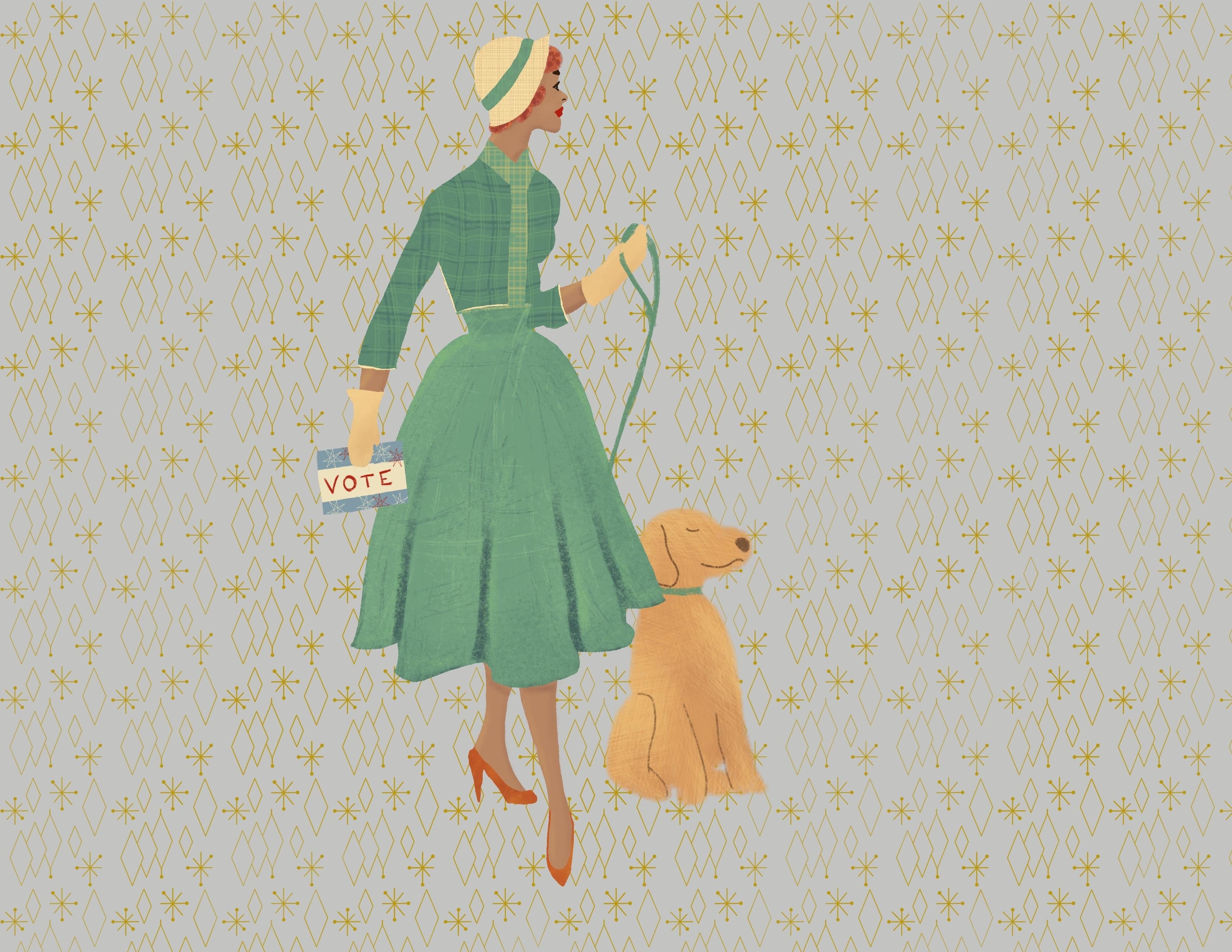 Voting lady - student project