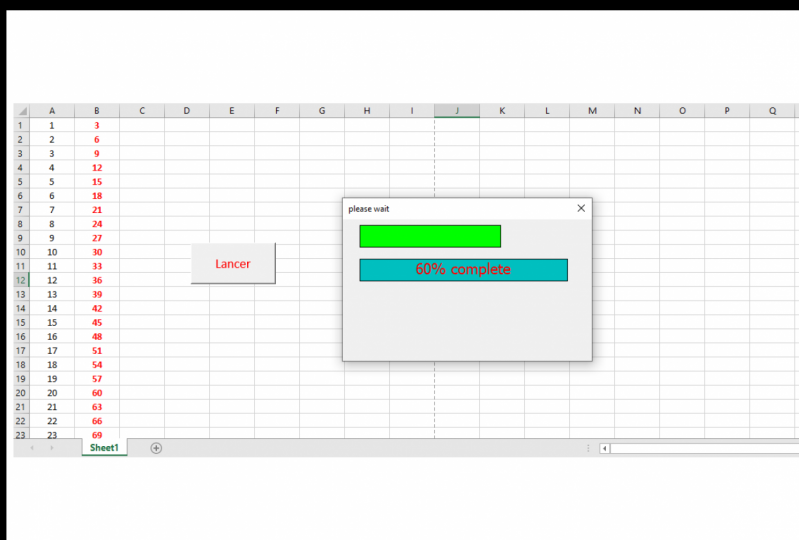 Bar d'avancement \ Select Case \ For Each-For Next-If Then \ Userform