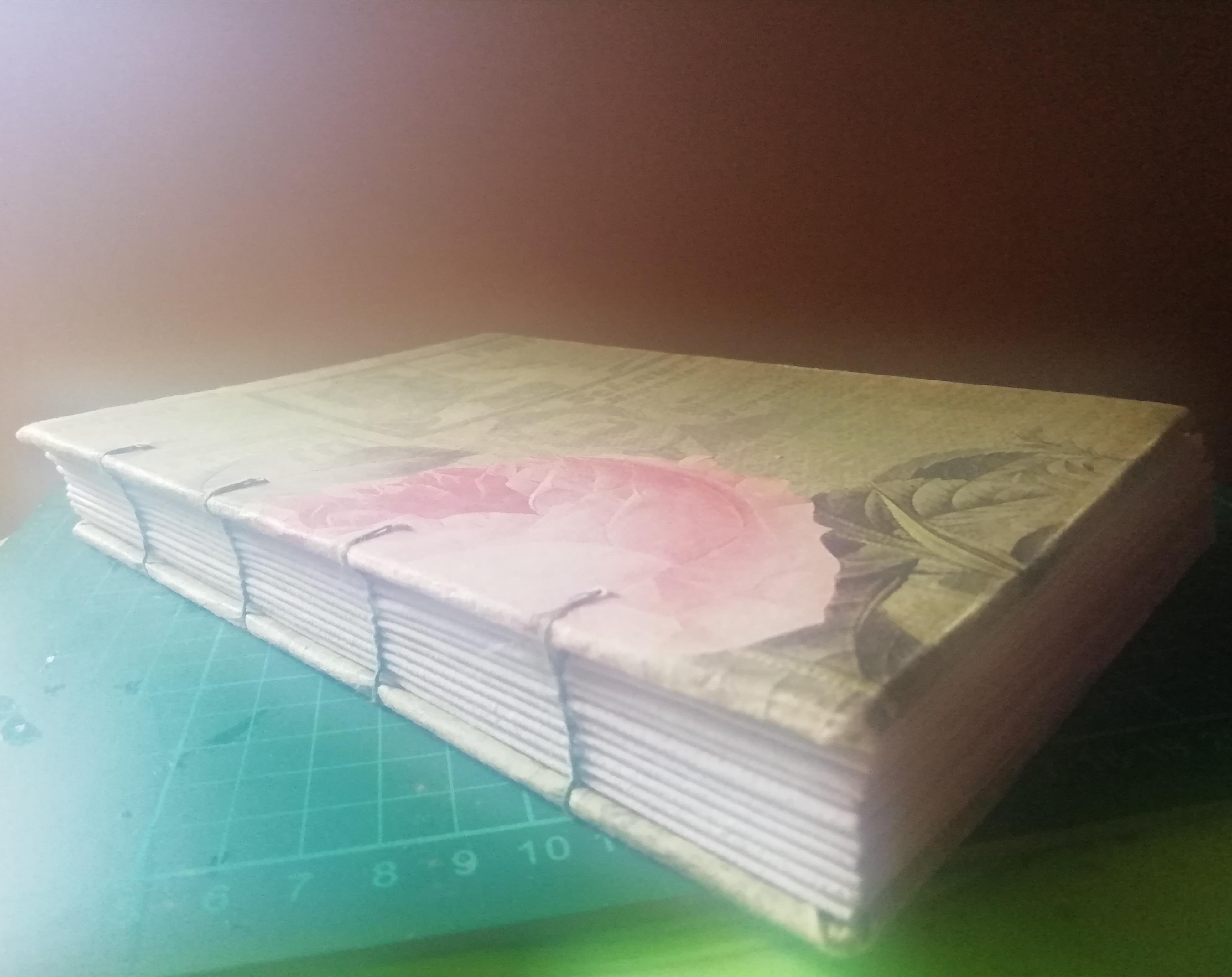 Coptic stitched watercolor Sketchbook - student project
