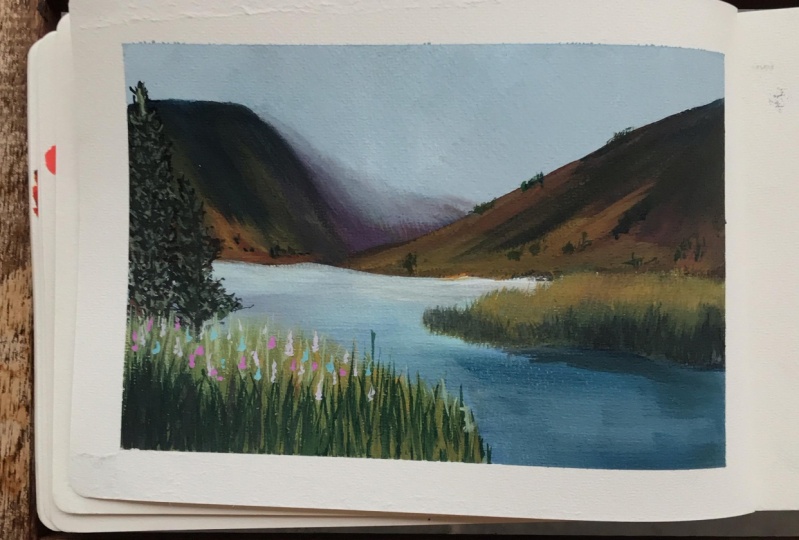 A moody, summer landscape