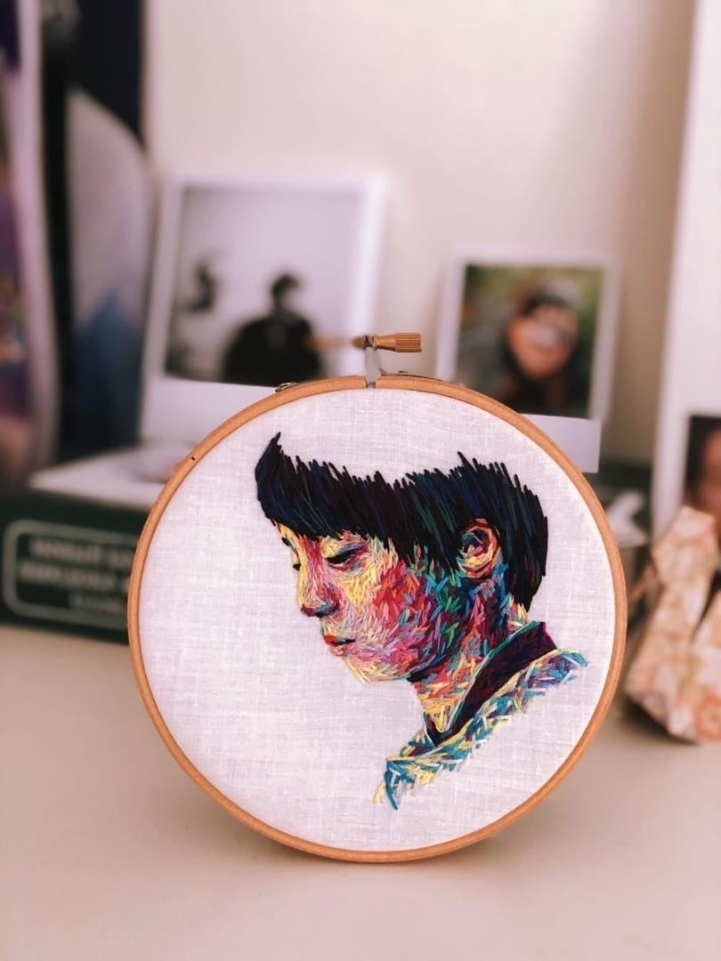 Portrait embroidery - student project