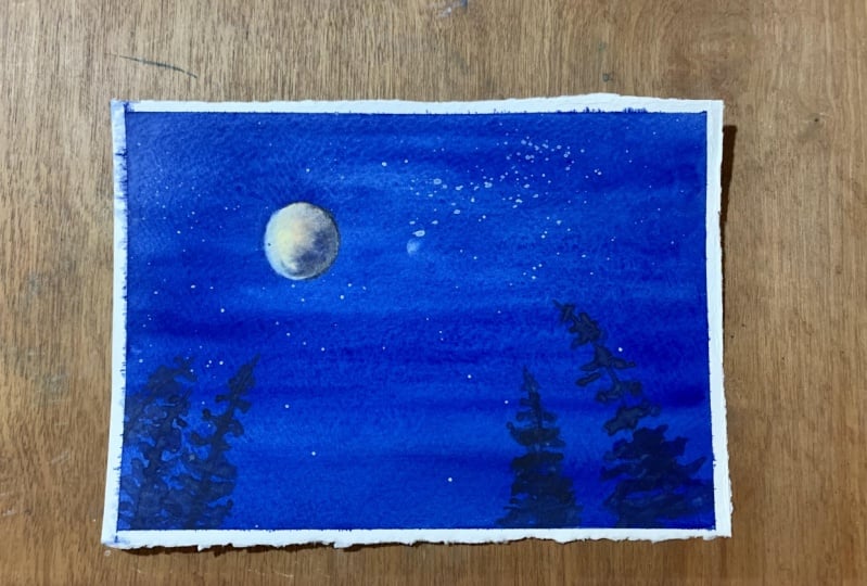 Lunar eclipse night sky