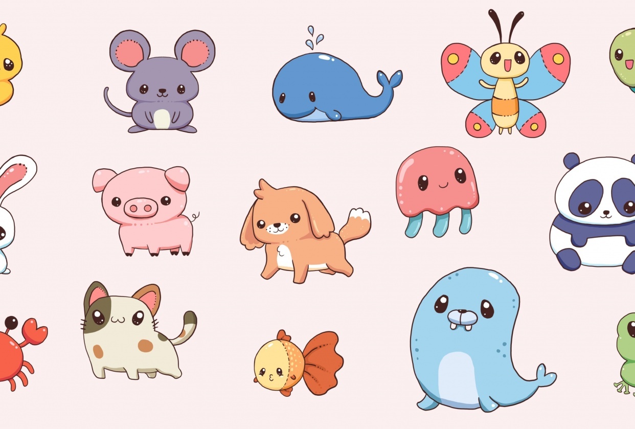 2000 Cartoon Cute Animals Drawings Fun And Charming Art For All Ages