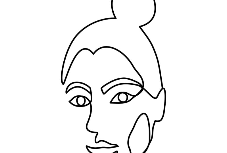 Line Drawn Self Portrait