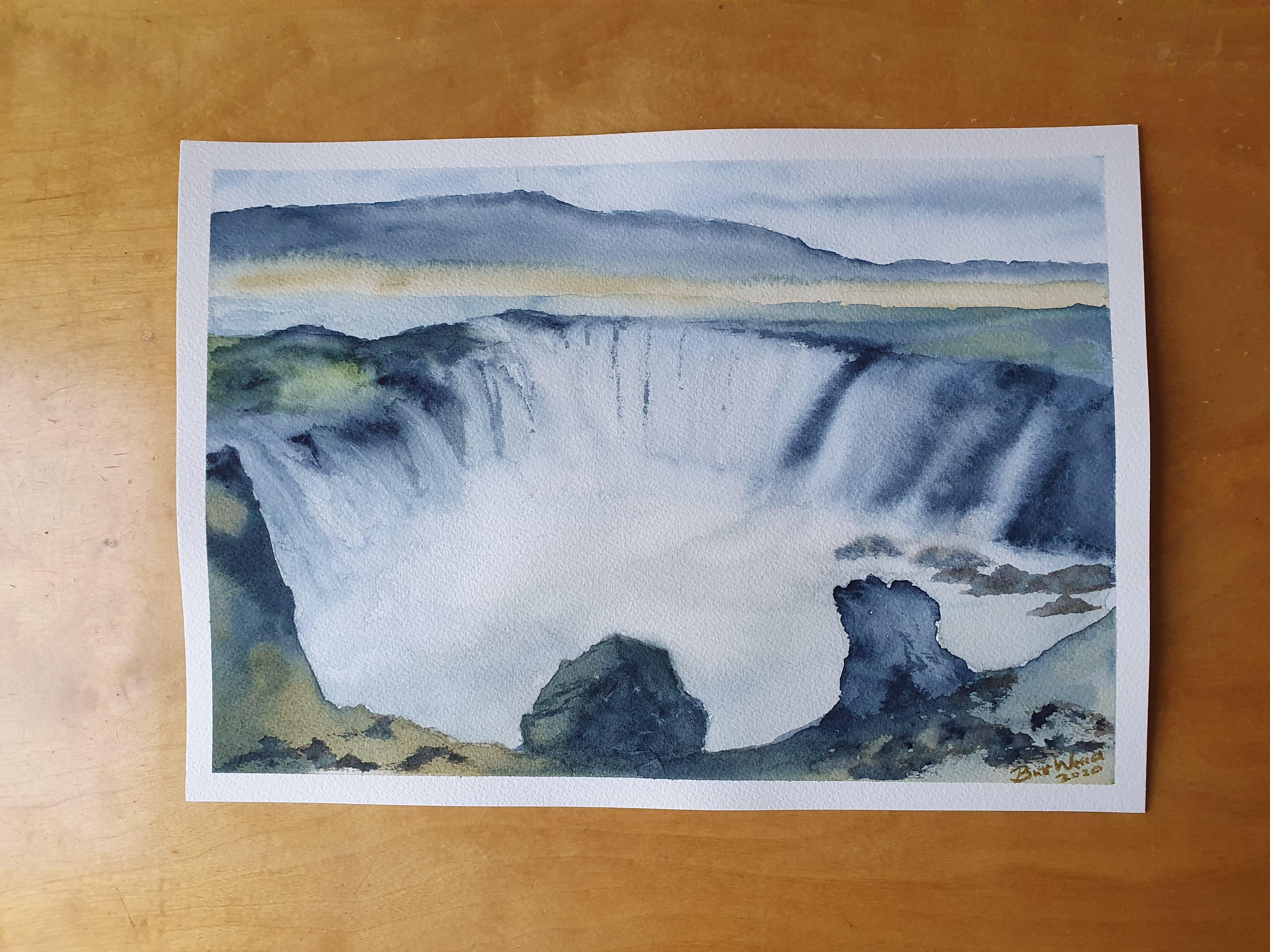 Watercolor Waterfall - student project