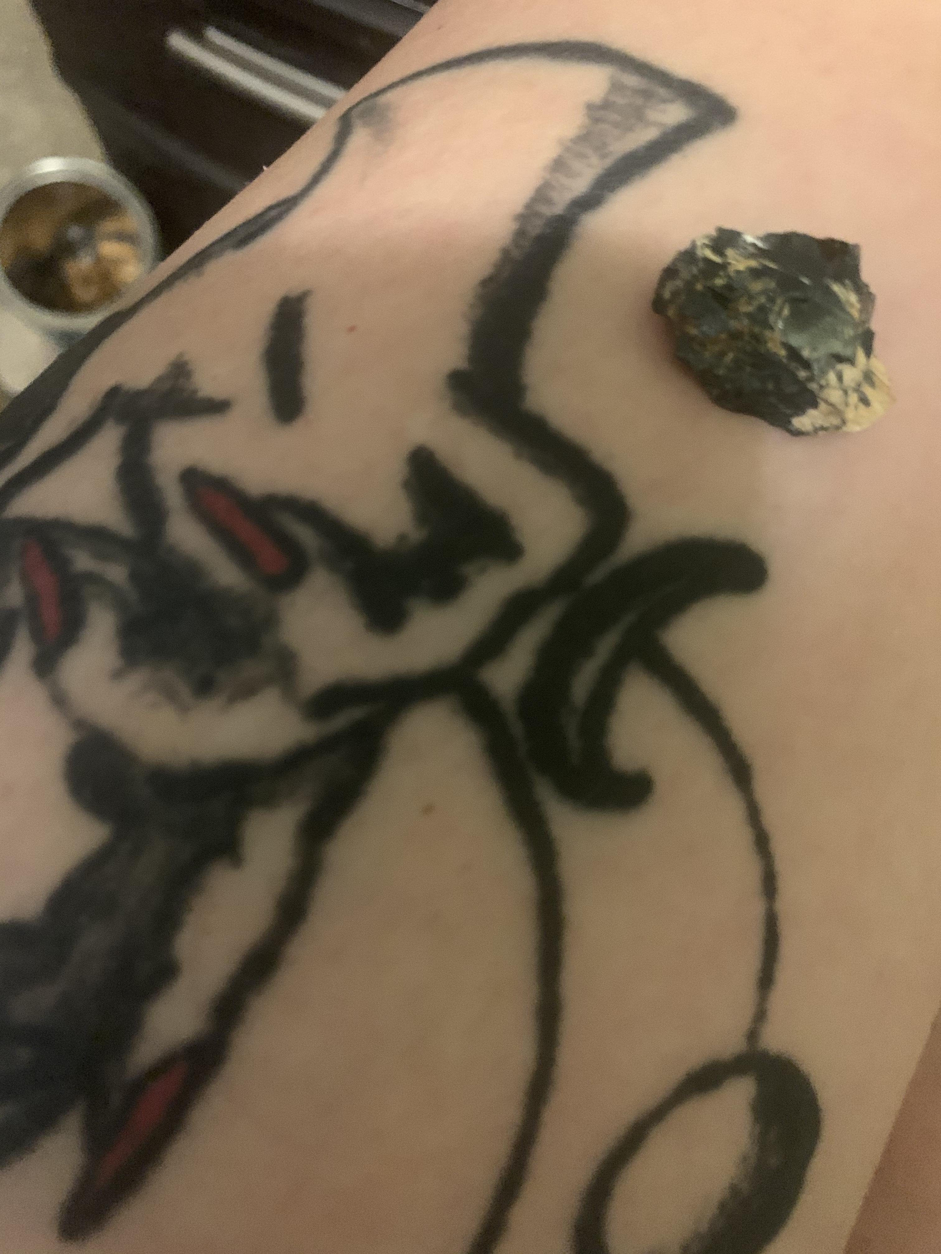 Hematite with Golden Rupil - student project