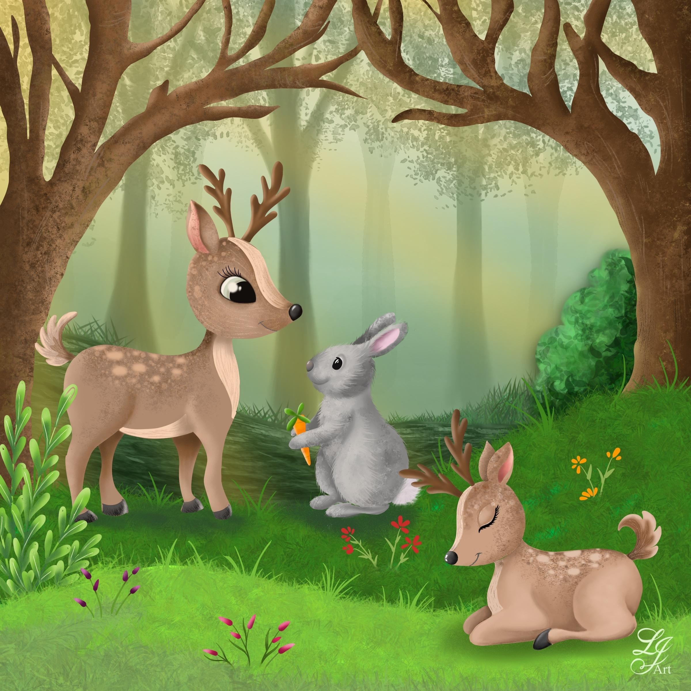 Forest illustration - student project