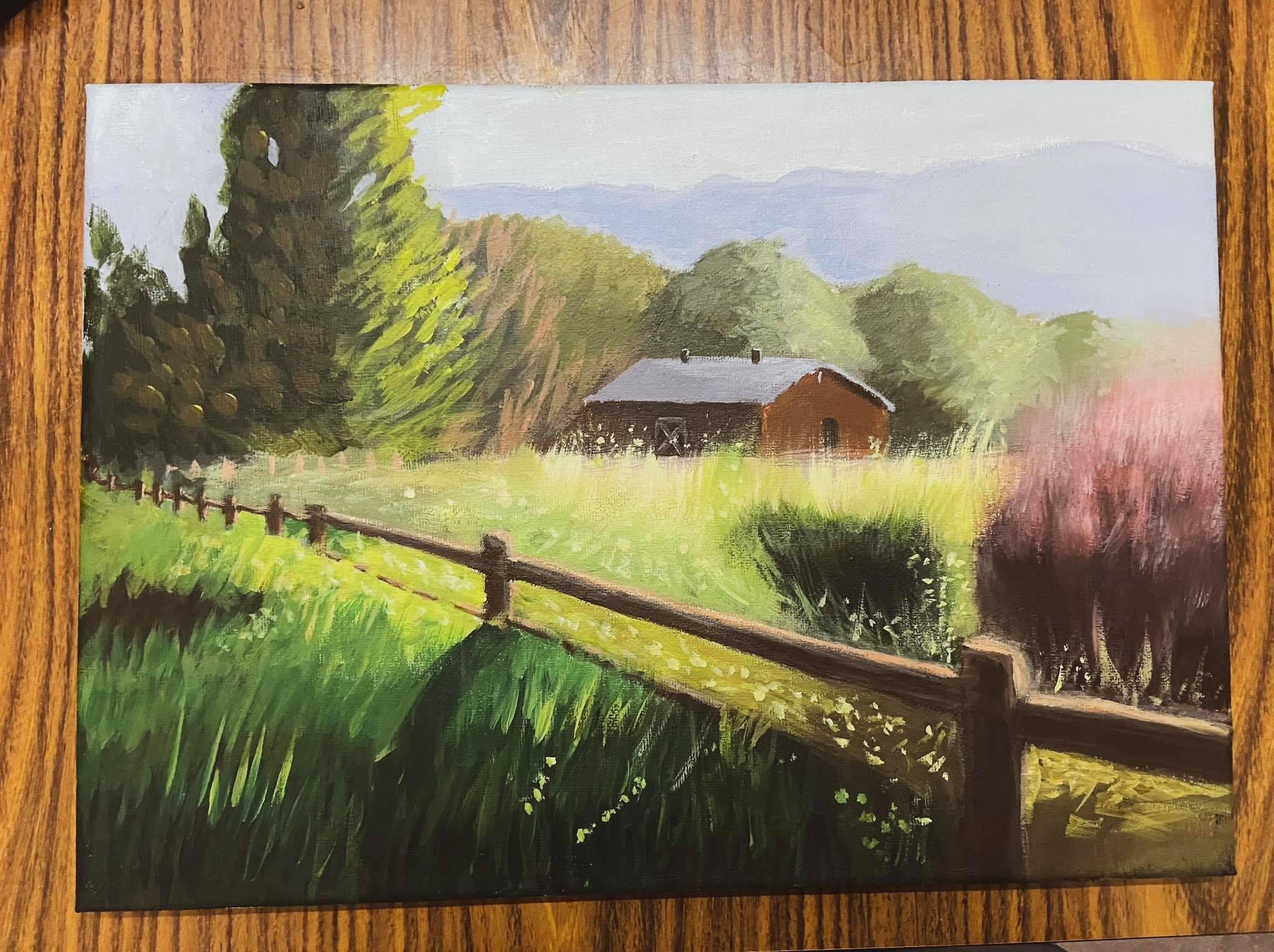 FARMHOUSE - ACRYLIC ON CANVASS - student project