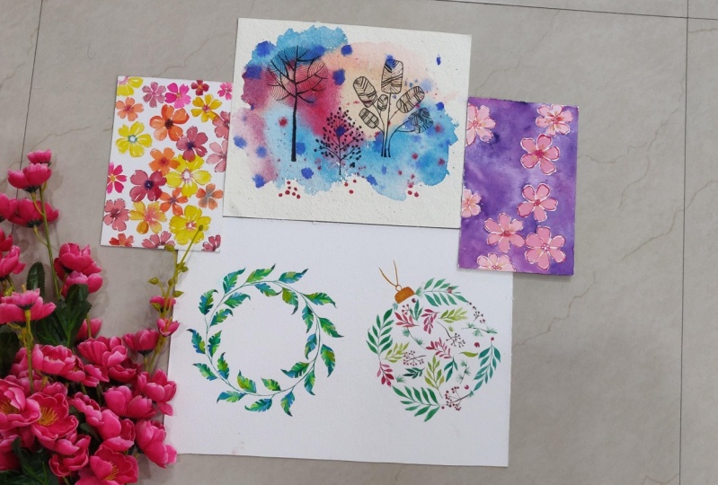 Week 3 & 4 projects of Develope your artistic style 2: watercolor series