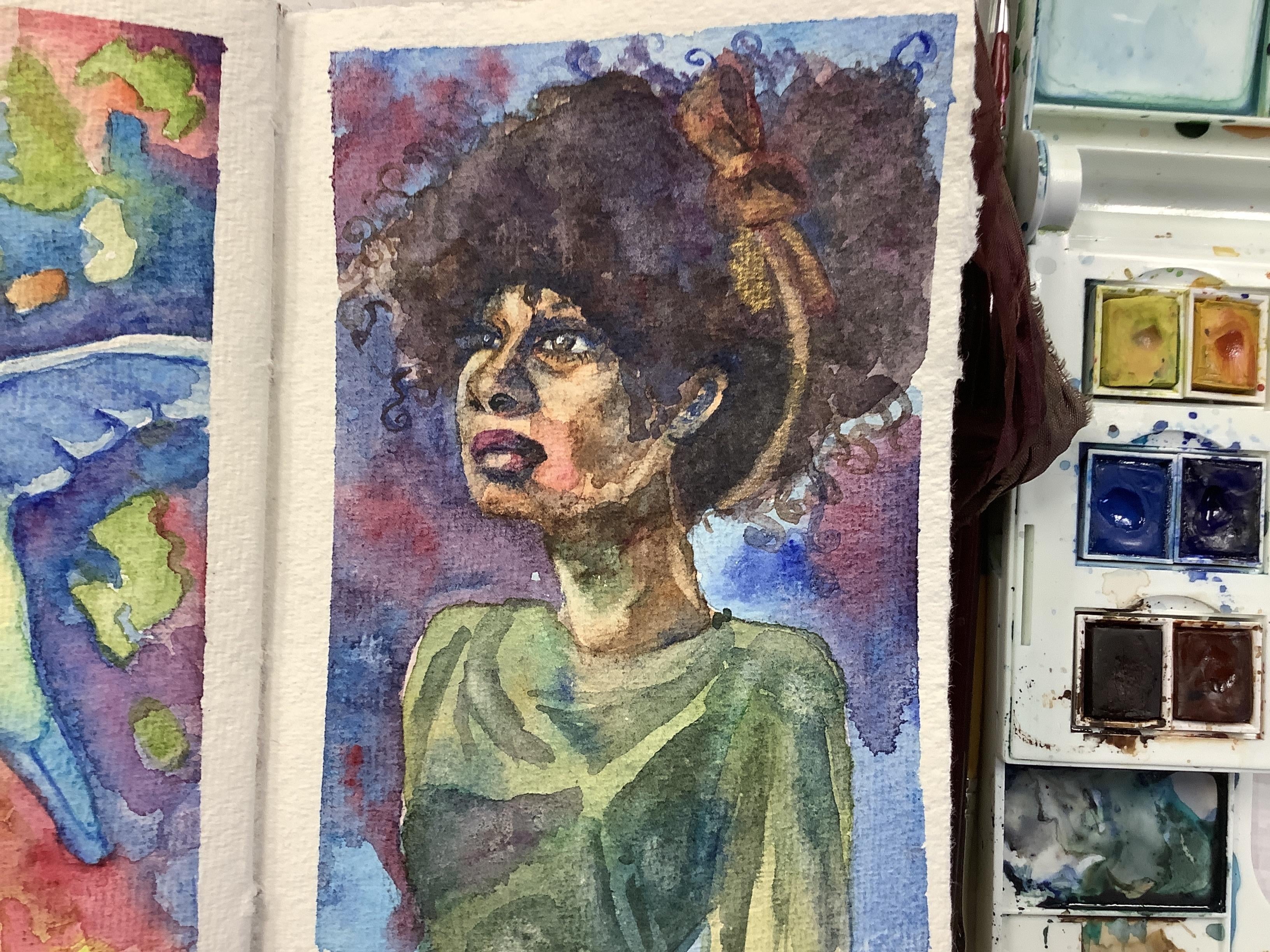 Loose watercolor study - student project