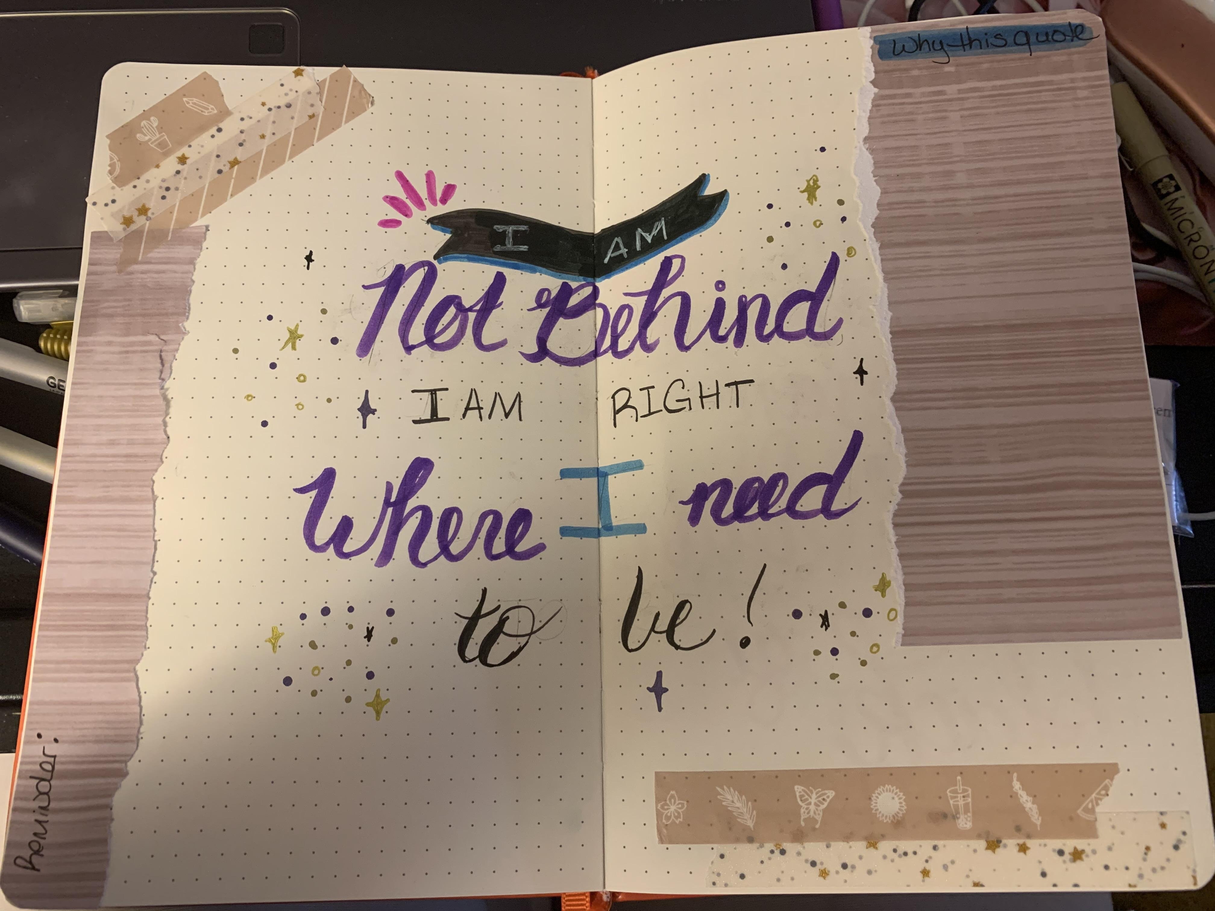 Affirmation layout - student project