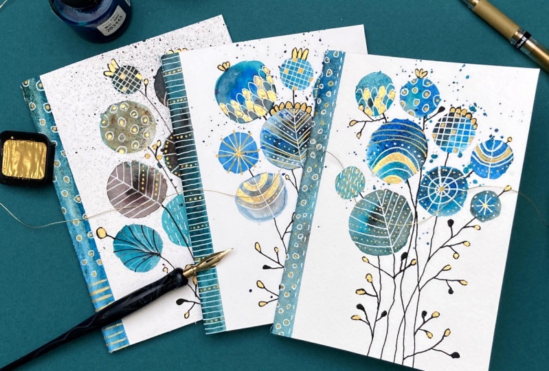 Inky Doodle Notebook Trio