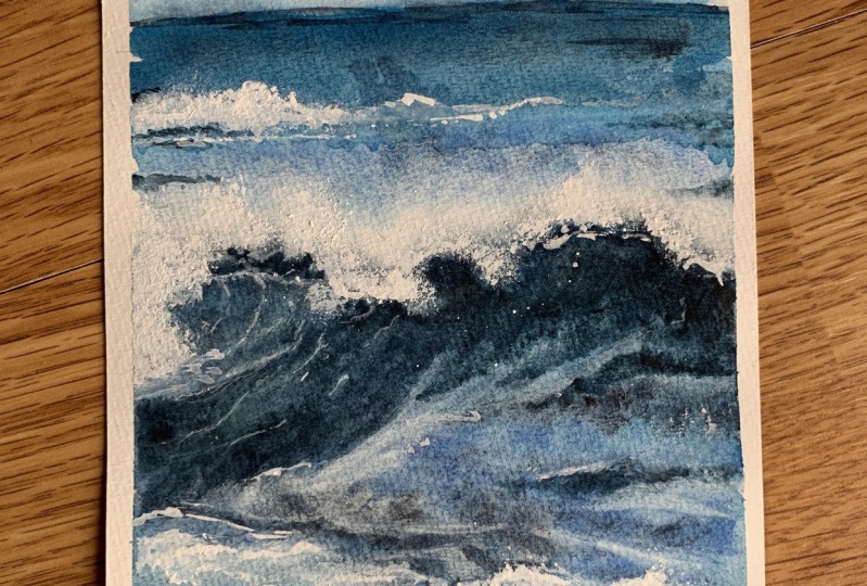 How to draw the sea with watercolour