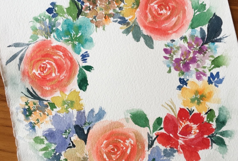 Bright floral Wreath