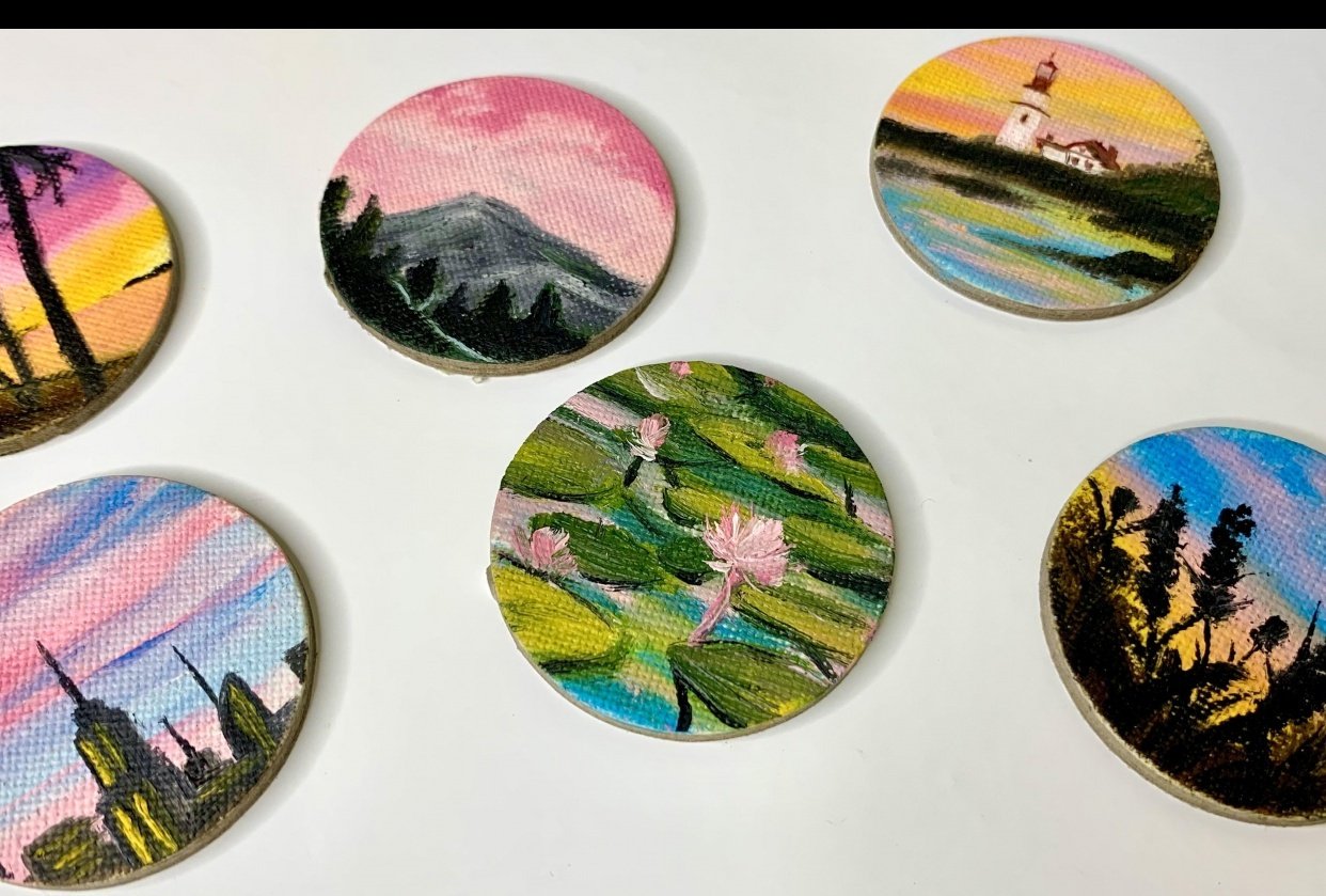 Miniature Oil Paintings - student project