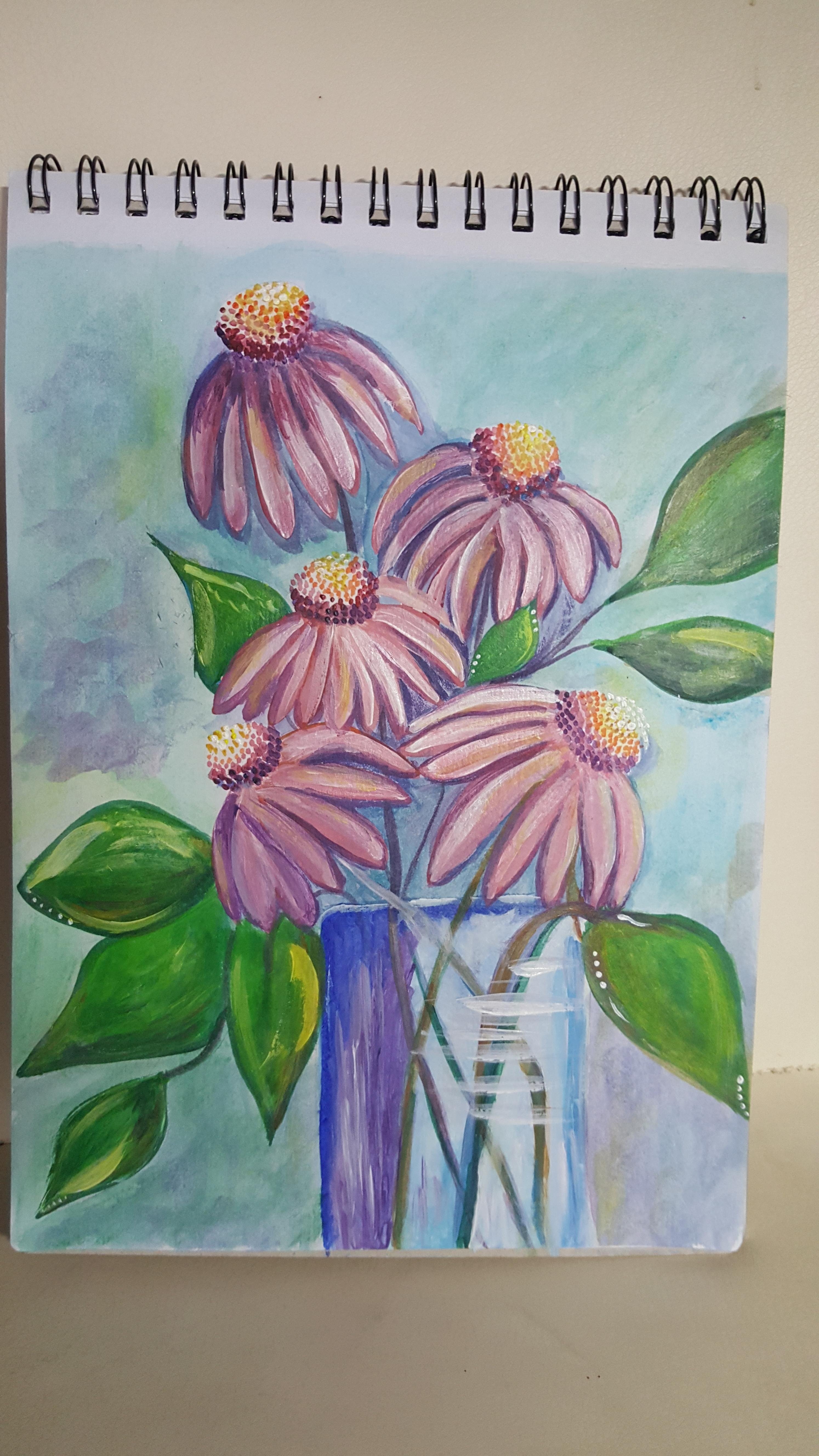 Echinacea flowers - student project