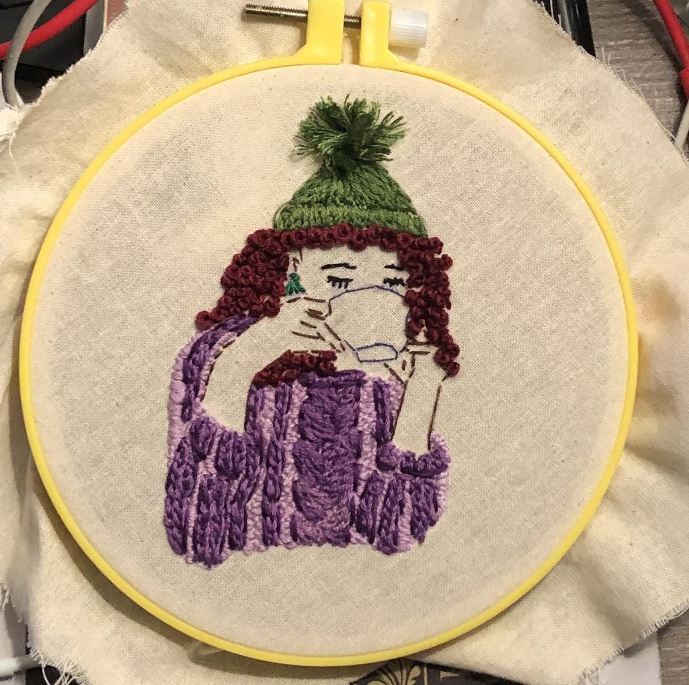 My first time doing embroidery - student project