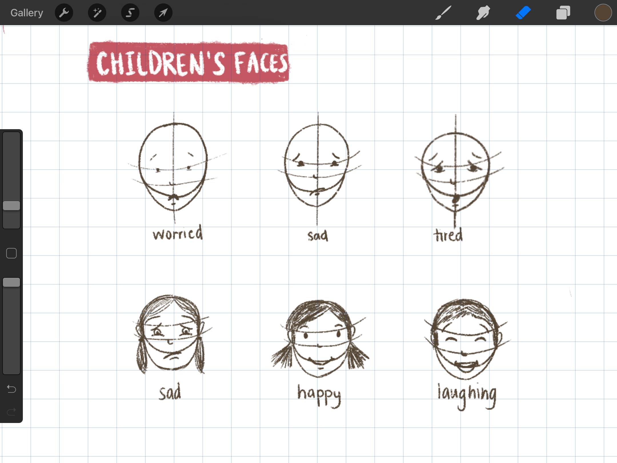 Children's faces - student project