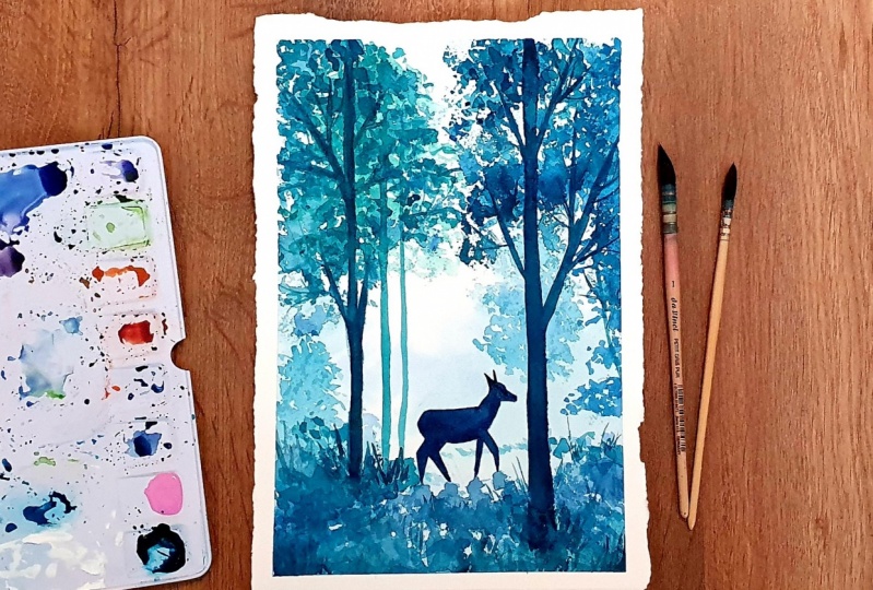 Forest and Deer