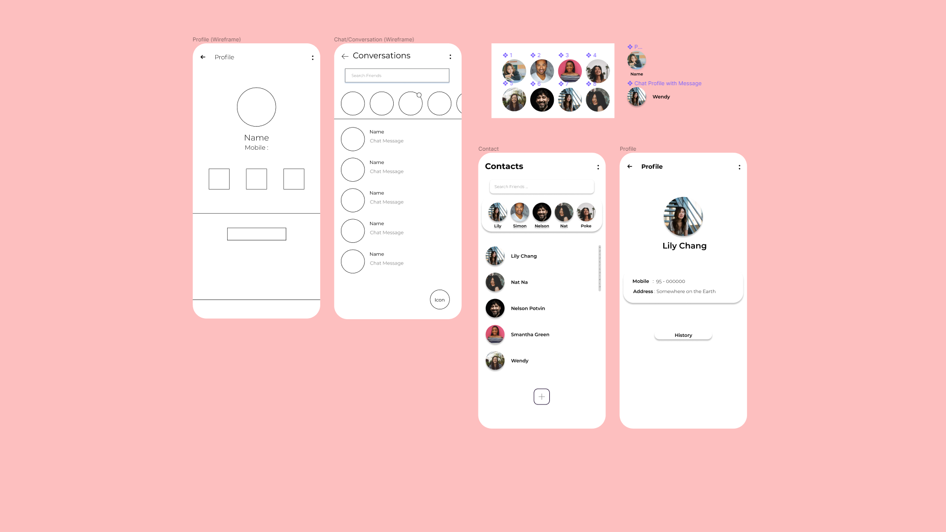 Learning Figma - Contact Component - student project