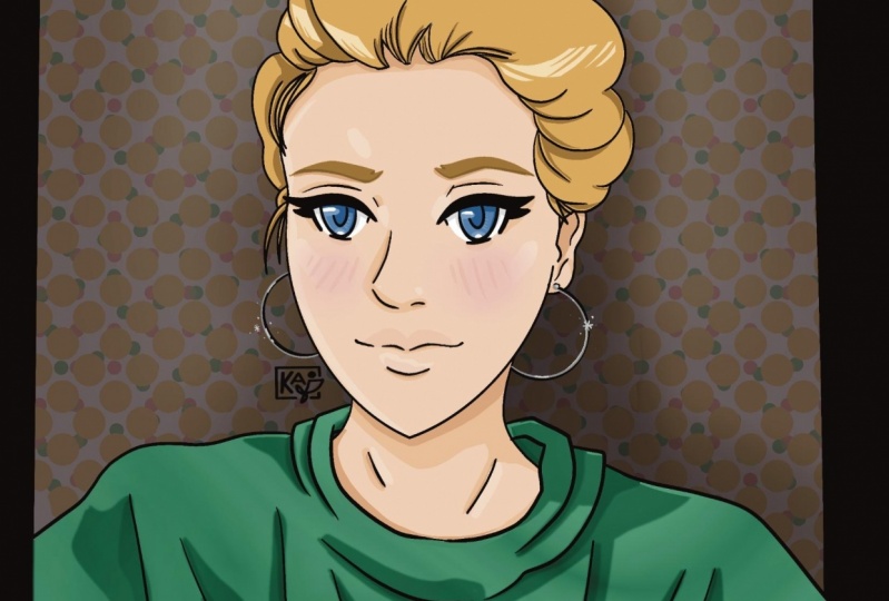 First time cell shading for a self portrait
