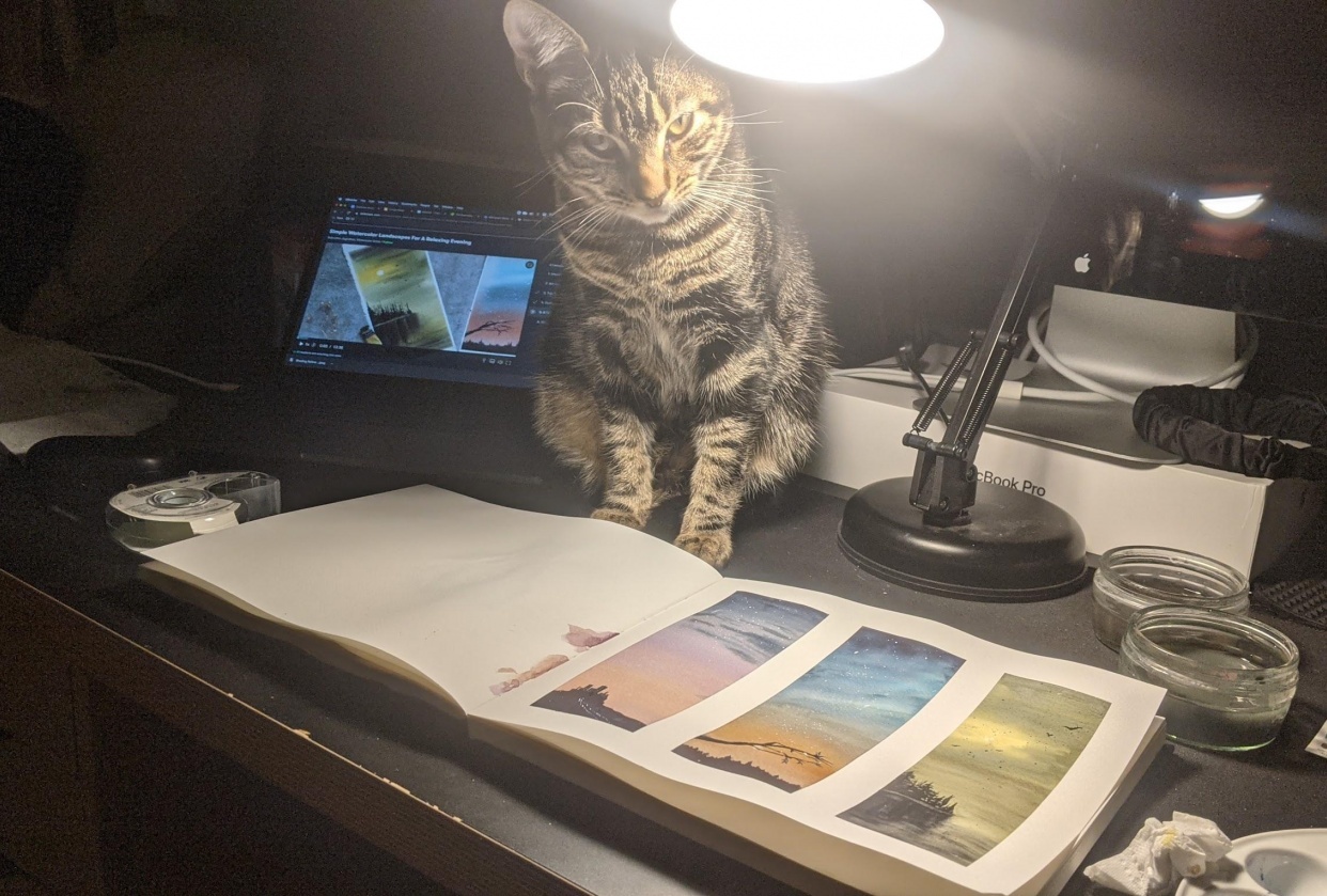 Relaxing watercolours - student project