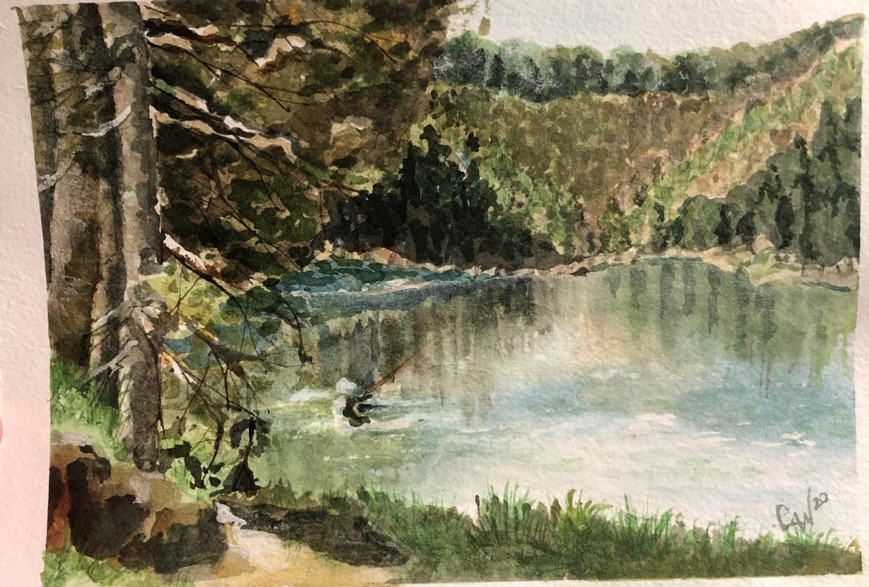 Fly fishing lake - student project