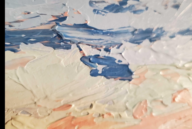 Seascape using a palette knife