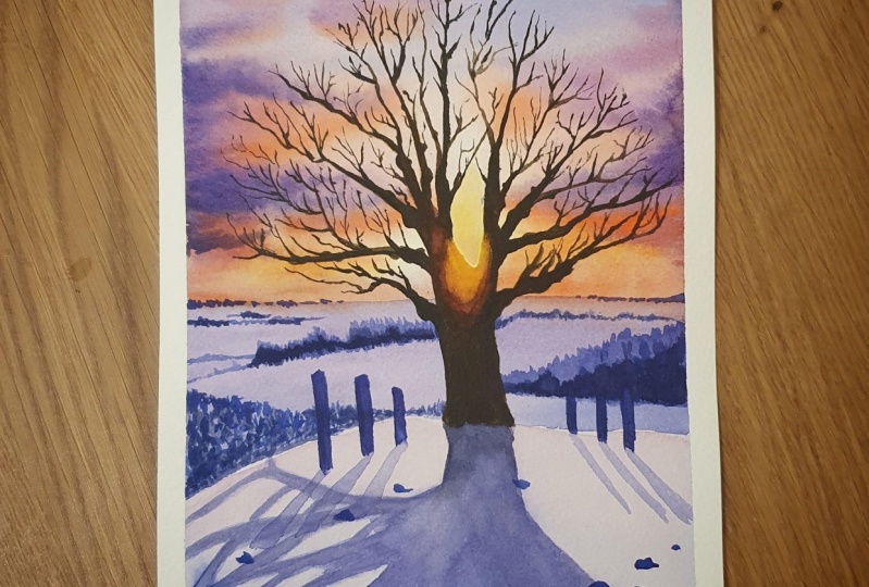 Winter sunset