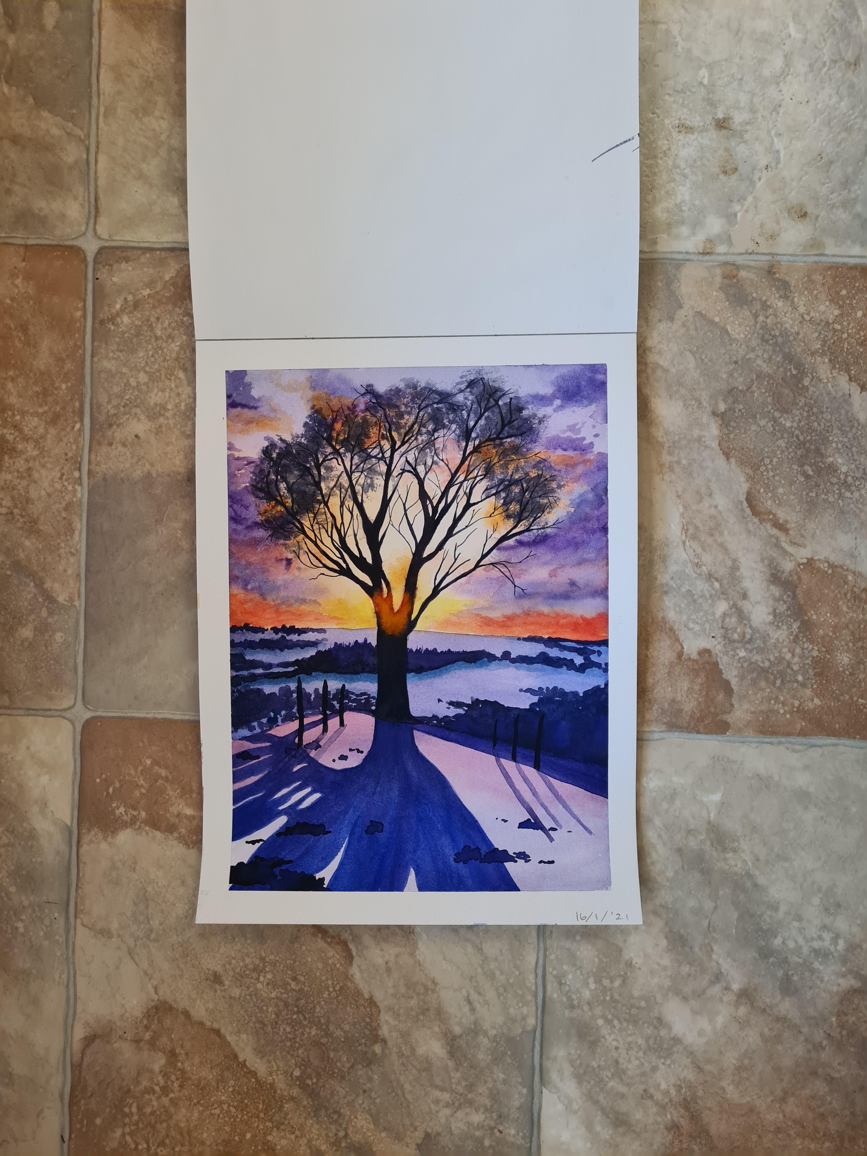 Winter sunset - student project
