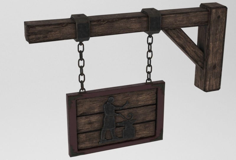 Medieval Blacksmith Sign