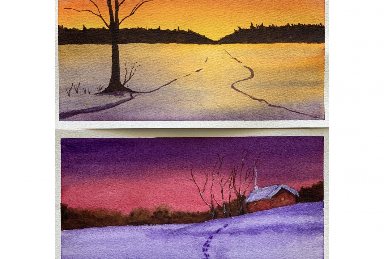 My take on Winter Sunsets project - student project