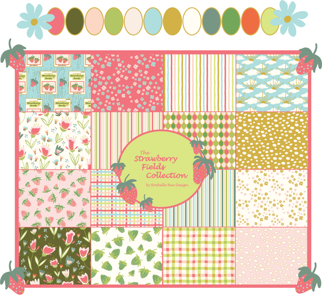 Strawberry Fields Collection by Rochelle Rae Design