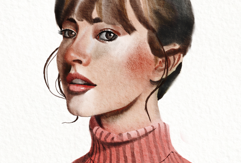 Watercolour portrait
