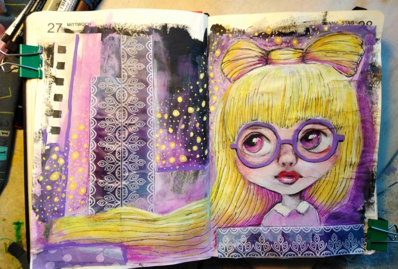 My first art journal side :D