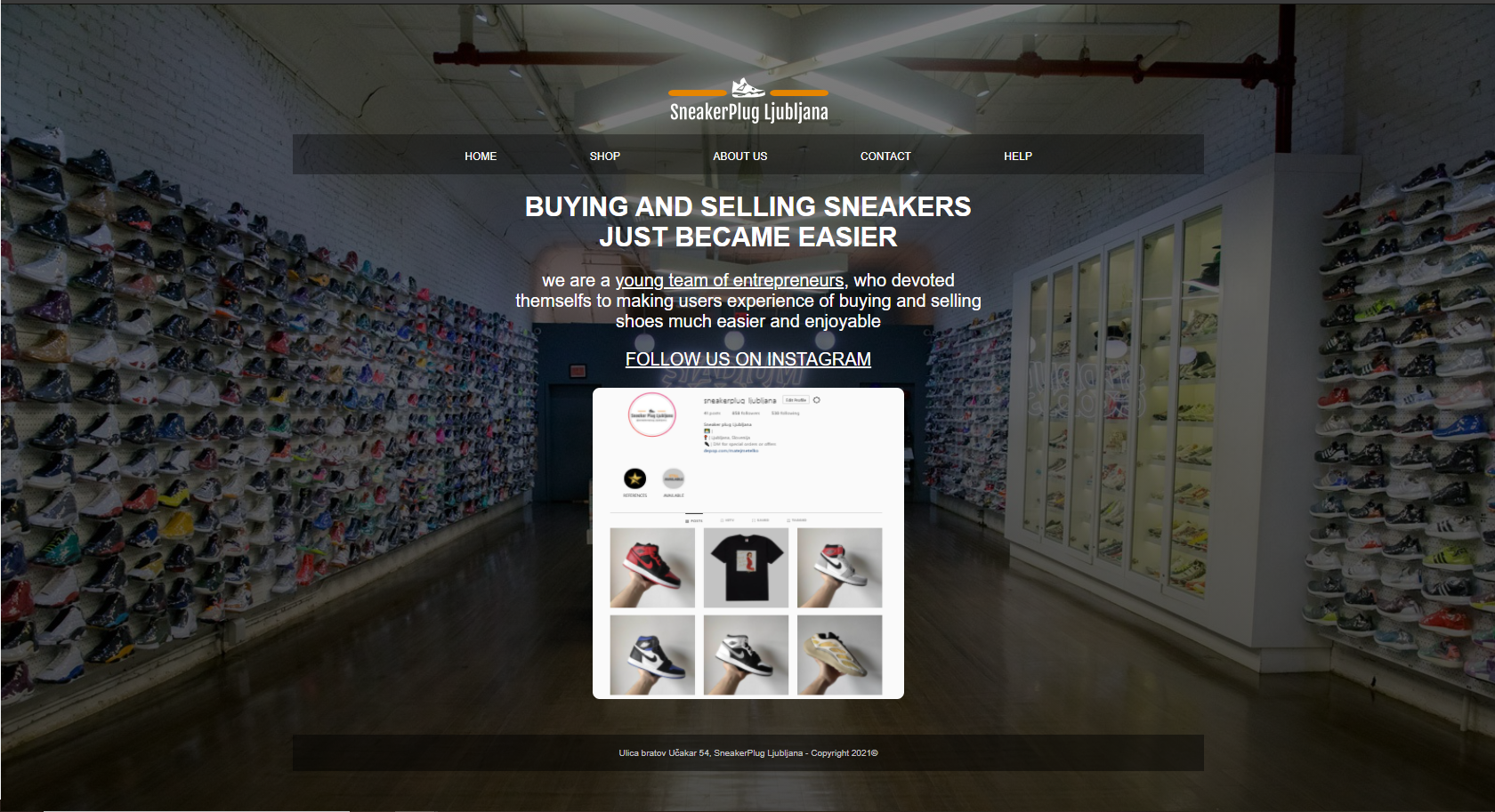 SneakerPlug Ljubljana - student project