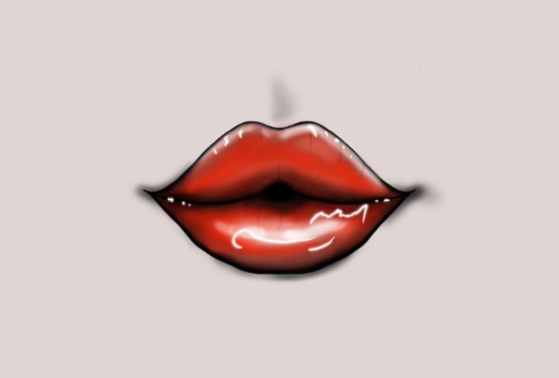 How To Draw Glossy Lips On Procreate